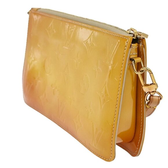 LOUIS VUITTON Flower Lexington Hand Bag Monogram Vernis Yellow M92246 64YH472 - Picture 4 of 13